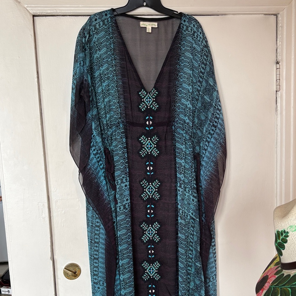 Staring at Stars Embroidered Maxi Coverup